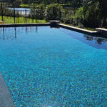 pool lined with mosaic tile